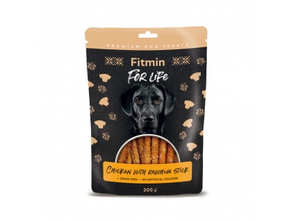 Fitmin For Life pochoutka Kuře na bůvolí tyčce 200g z kategorie Chovatelské potřeby a krmiva pro psy > Pamlsky pro psy > Žvýkací pamlsky pro psy