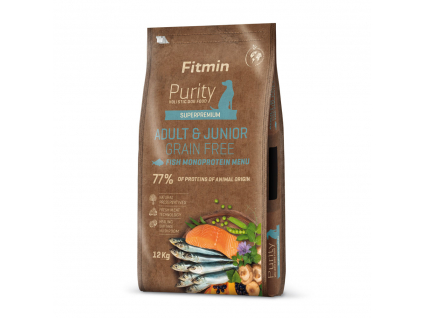 Fitmin Purity GF Adult & Junior Fish menu 12 kg z kategorie Chovatelské potřeby a krmiva pro psy > Krmiva pro psy > Granule pro psy