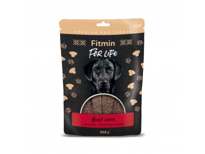 Fitmin For Life Hovězí chipsy pamlsky pro psy 200 g z kategorie Chovatelské potřeby a krmiva pro psy > Pamlsky pro psy > Sušená masíčka pro psy