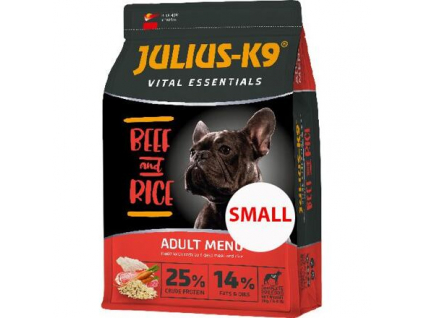 JULIUS K-9 HighPremium ADULT SMALL BEEF&Rice 3kg z kategorie Chovatelské potřeby a krmiva pro psy > Krmiva pro psy > Granule pro psy