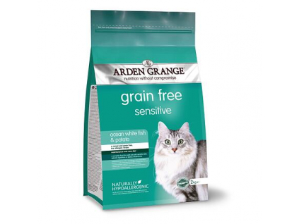 Arden Grange Grain Free Sensitive Ocean White Fish & Potato 2 kg z kategorie Chovatelské potřeby a krmiva pro kočky > Krmivo a pamlsky pro kočky > Granule pro kočky