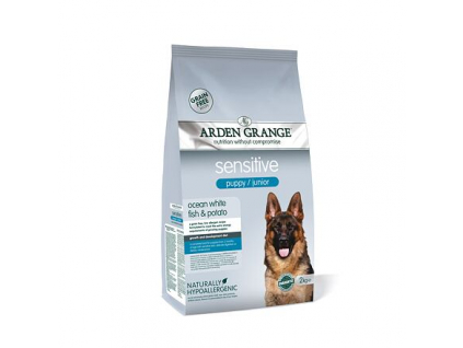 Arden Grange Sensitive Grain Free Puppy/Junior Ocean White Fish & Potato 2 kg z kategorie Chovatelské potřeby a krmiva pro psy > Krmiva pro psy > Granule pro psy