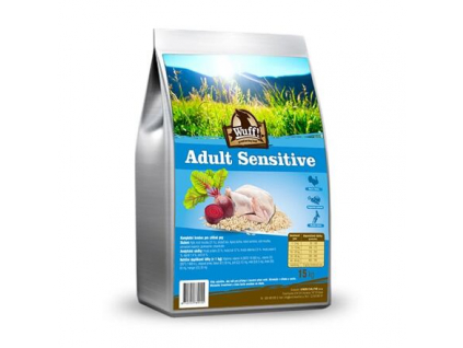 Wuff! Adult Sensitive balení 15 kg z kategorie Chovatelské potřeby a krmiva pro psy > Krmiva pro psy > Granule pro psy