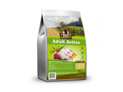 Wuff! Adult Active balení 15 kg z kategorie Chovatelské potřeby a krmiva pro psy > Krmiva pro psy > Granule pro psy