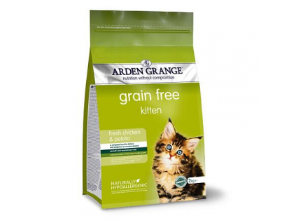 Arden Grange Grain Free Kitten fresh Chicken & Potato 2 kg z kategorie Chovatelské potřeby a krmiva pro kočky > Krmivo a pamlsky pro kočky > Granule pro kočky