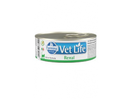 Vet Life Natural Cat konzerva Renal 85g z kategorie Chovatelské potřeby a krmiva pro kočky > Krmivo a pamlsky pro kočky > Veterinární diety pro kočky