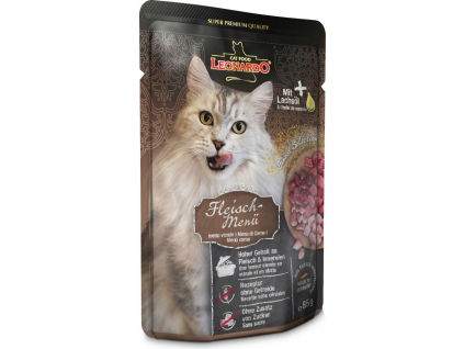 Leonardo Kapsička - Masové menu 85 g z kategorie Chovatelské potřeby a krmiva pro kočky > Krmivo a pamlsky pro kočky > Kapsičky pro kočky