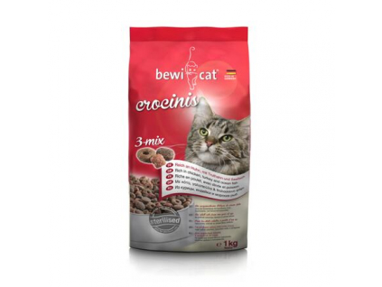 Bewi Cat Crocinis 3-mix 20 kg z kategorie Chovatelské potřeby a krmiva pro kočky > Krmivo a pamlsky pro kočky > Granule pro kočky