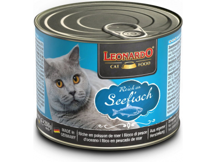 Leonardo Bohaté na mořské ryby 200g z kategorie Chovatelské potřeby a krmiva pro kočky > Krmivo a pamlsky pro kočky > Konzervy pro kočky