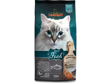 Leonardo Adult Fish 7,5 kg z kategorie Chovatelské potřeby a krmiva pro kočky > Krmivo a pamlsky pro kočky > Granule pro kočky