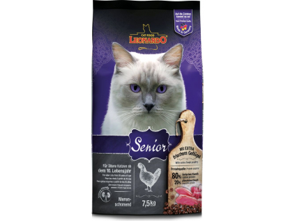 Leonardo Senior rich in Chicken 7,5 kg z kategorie Chovatelské potřeby a krmiva pro kočky > Krmivo a pamlsky pro kočky > Granule pro kočky