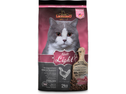 Leonardo Light rich in Chicken 2 kg z kategorie Chovatelské potřeby a krmiva pro kočky > Krmivo a pamlsky pro kočky > Granule pro kočky