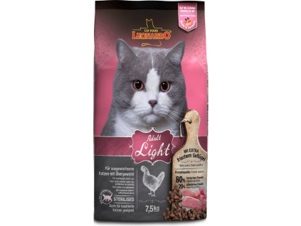Leonardo Light rich in Chicken 7,5 kg z kategorie Chovatelské potřeby a krmiva pro kočky > Krmivo a pamlsky pro kočky > Granule pro kočky