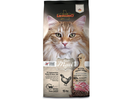 Leonardo Adult GF Maxi 15 kg z kategorie Chovatelské potřeby a krmiva pro kočky > Krmivo a pamlsky pro kočky > Granule pro kočky