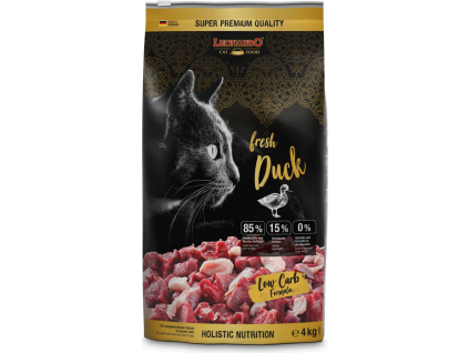 Leonardo Fresh Duck 4 kg z kategorie Chovatelské potřeby a krmiva pro kočky > Krmivo a pamlsky pro kočky > Granule pro kočky