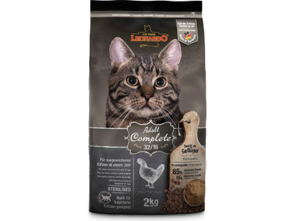 Leonardo Adult complete 32/16 2 kg z kategorie Chovatelské potřeby a krmiva pro kočky > Krmivo a pamlsky pro kočky > Granule pro kočky