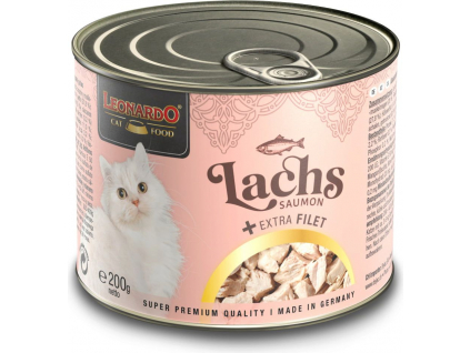 Leonardo Losos + extra Filet 200 g z kategorie Chovatelské potřeby a krmiva pro kočky > Krmivo a pamlsky pro kočky > Konzervy pro kočky