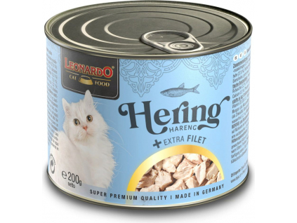 Leonardo Sleď + extra Filet 200 g z kategorie Chovatelské potřeby a krmiva pro kočky > Krmivo a pamlsky pro kočky > Konzervy pro kočky