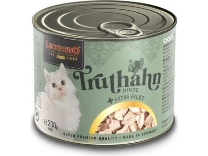 Leonardo Krůtí + extra Filet 200 g z kategorie Chovatelské potřeby a krmiva pro kočky > Krmivo a pamlsky pro kočky > Konzervy pro kočky