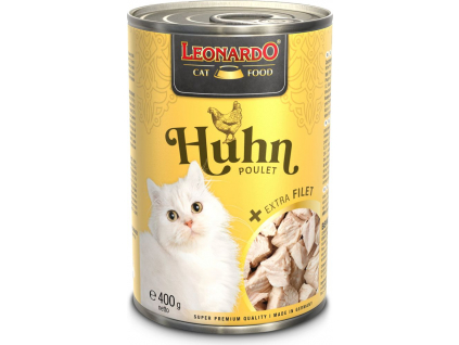 Leonardo Kuře + extra Filet 400 g z kategorie Chovatelské potřeby a krmiva pro kočky > Krmivo a pamlsky pro kočky > Konzervy pro kočky