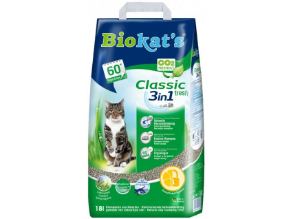 Biokat's Classis Fresh podestýlka 18l z kategorie Chovatelské potřeby a krmiva pro kočky > Toalety, steliva pro kočky > Steliva kočkolity pro kočky