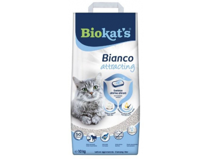 Biokats Bianco Attracting podestýlka 10kg z kategorie Chovatelské potřeby a krmiva pro kočky > Toalety, steliva pro kočky > Steliva kočkolity pro kočky