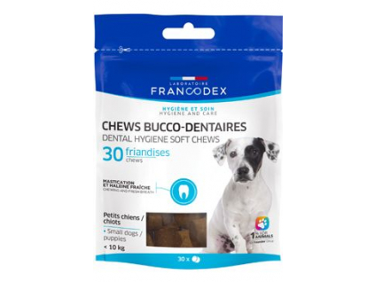 Francodex Pochoutka Dental pro štěňata a psy do 10kg z kategorie Chovatelské potřeby a krmiva pro psy > Pamlsky pro psy > Dentální pamlsky pro psy