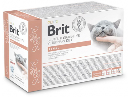Brit Veterinary Diet Cat Pouch fillets in Gravy Renal 12x 85 g