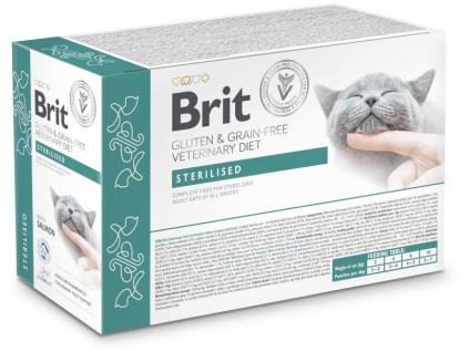 Brit Veterinary Care Cat Pouch fillets in Gravy Sterilised 12x85 g