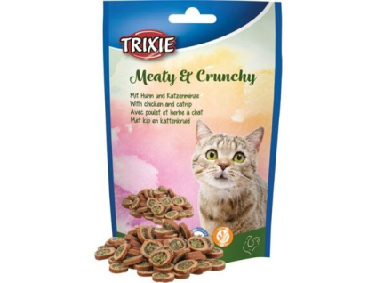 Trixie Meaty Crunchy pamlsky kuře s catnipem 50g z kategorie Chovatelské potřeby a krmiva pro kočky > Krmivo a pamlsky pro kočky > Pamlsky pro kočky