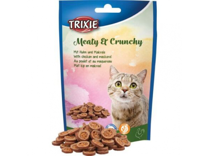 Trixie Meaty Crunchy pamlsky kuře s makrelou 50g z kategorie Chovatelské potřeby a krmiva pro kočky > Krmivo a pamlsky pro kočky > Pamlsky pro kočky