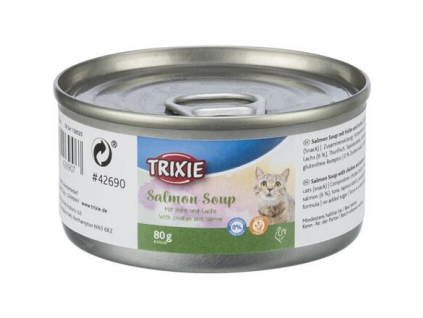 Trixie Shrimp Soup polévka kuře a losos 80g z kategorie Chovatelské potřeby a krmiva pro kočky > Krmivo a pamlsky pro kočky > Polévky a drinky pro kočky