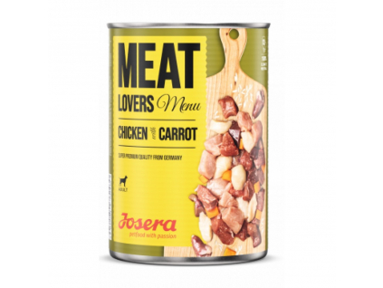 Josera dog Meat Lovers Menu Chicken with Carrot 800g z kategorie Chovatelské potřeby a krmiva pro psy > Krmiva pro psy > Konzervy pro psy