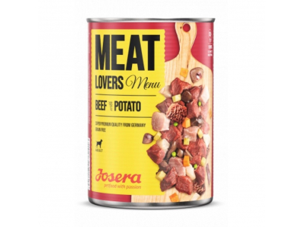 Josera dog Meat Lovers Menu Beef with Potato 400g z kategorie Chovatelské potřeby a krmiva pro psy > Krmiva pro psy > Konzervy pro psy