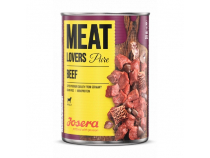 Josera dog Meat Lovers Pure Beef 400g z kategorie Chovatelské potřeby a krmiva pro psy > Krmiva pro psy > Konzervy pro psy