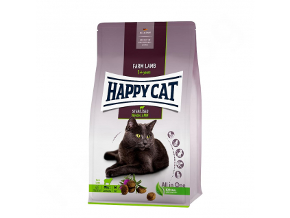 Happy Cat Sterilised Weide-Lamm / Jehnečí 10 kg z kategorie Chovatelské potřeby a krmiva pro kočky > Krmivo a pamlsky pro kočky > Granule pro kočky