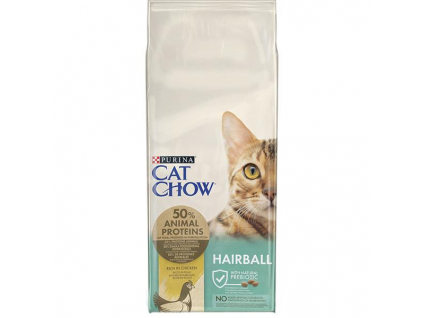Purina Cat Chow Hairball Control kuře 15kg z kategorie Chovatelské potřeby a krmiva pro kočky > Krmivo a pamlsky pro kočky > Granule pro kočky