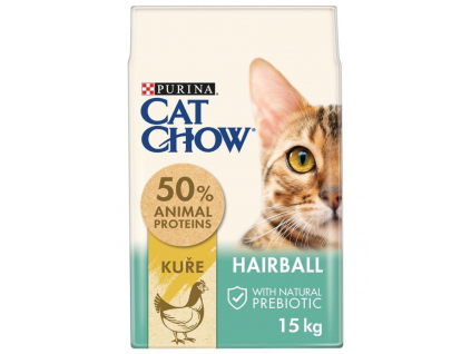 Purina Cat Chow Hairball Control kuře 15kg