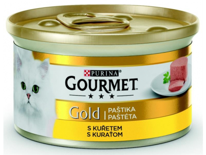 Gourmet Gold jemná paštika kuře 85 g z kategorie Chovatelské potřeby a krmiva pro kočky > Krmivo a pamlsky pro kočky > Konzervy pro kočky