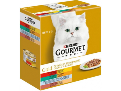 Gourmet Gold Multipack gril mix 8x85g z kategorie Chovatelské potřeby a krmiva pro kočky > Krmivo a pamlsky pro kočky > Konzervy pro kočky