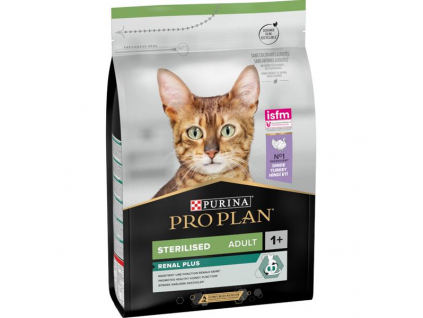 Pro Plan Cat Adult Sterilised Renal Plus krůta 3 kg z kategorie Chovatelské potřeby a krmiva pro kočky > Krmivo a pamlsky pro kočky > Granule pro kočky