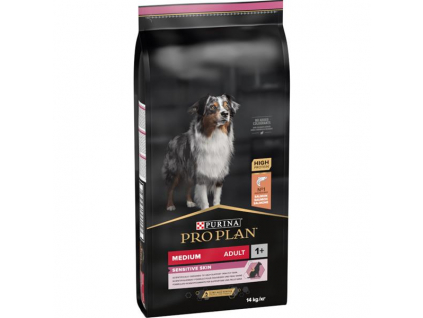 Pro Plan Dog Adult Medium Sensitive Skin losos 14 kg z kategorie Chovatelské potřeby a krmiva pro psy > Krmiva pro psy > Granule pro psy