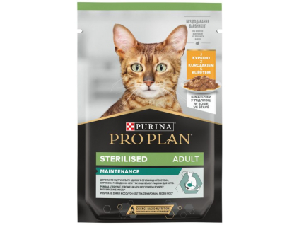 Pro Plan Cat kapsička Sterilised Chicken 85g z kategorie Chovatelské potřeby a krmiva pro kočky > Krmivo a pamlsky pro kočky > Kapsičky pro kočky