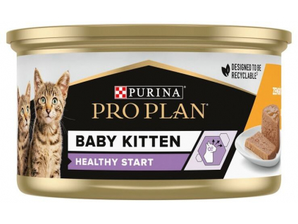 Pro Plan Cat konzerva Baby Kitten kuře v paštice 85 g z kategorie Chovatelské potřeby a krmiva pro kočky > Krmivo a pamlsky pro kočky > Konzervy pro kočky