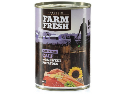 Farm Fresh Telecí se sladkými bramborami 400g z kategorie Chovatelské potřeby a krmiva pro psy > Krmiva pro psy > Konzervy pro psy