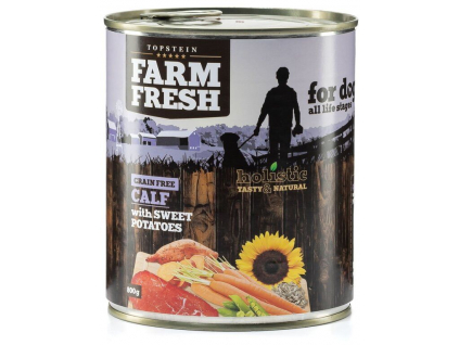 Farm Fresh Telecí se sladkými bramborami 800g z kategorie Chovatelské potřeby a krmiva pro psy > Krmiva pro psy > Konzervy pro psy