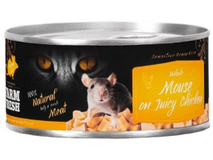 Farm Fresh Whole Mouse on juicy Chicken 100g z kategorie Chovatelské potřeby a krmiva pro kočky > Krmivo a pamlsky pro kočky > Konzervy pro kočky