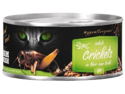 Farm Fresh Whole Crickets in their own broth 100g z kategorie Chovatelské potřeby a krmiva pro kočky > Krmivo a pamlsky pro kočky > Konzervy pro kočky