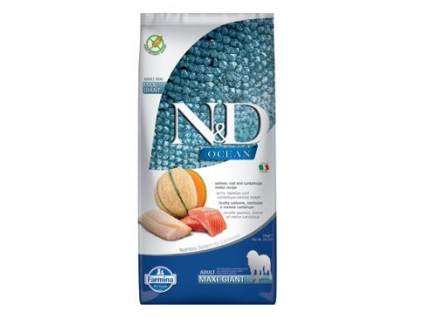 N&D OCEAN DOG Adult Giant Salmon & Cod & Melon 12kg z kategorie Chovatelské potřeby a krmiva pro psy > Krmiva pro psy > Granule pro psy