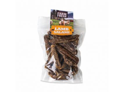 Farm Fresh Lamb Salami Jehněčí salámky 250g z kategorie Chovatelské potřeby a krmiva pro psy > Pamlsky pro psy